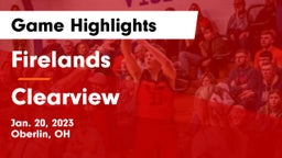 Firelands  vs Clearview  Game Highlights - Jan. 20, 2023