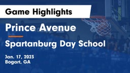 Prince Avenue  vs Spartanburg Day School Game Highlights - Jan. 17, 2023