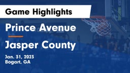 Prince Avenue  vs Jasper County  Game Highlights - Jan. 31, 2023