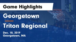 Georgetown  vs Triton Regional  Game Highlights - Dec. 18, 2019