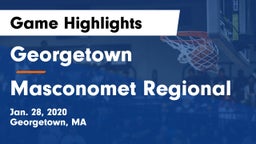 Georgetown  vs Masconomet Regional  Game Highlights - Jan. 28, 2020