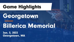 Georgetown  vs Billerica Memorial  Game Highlights - Jan. 3, 2022