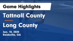 Tattnall County  vs Long County  Game Highlights - Jan. 10, 2020