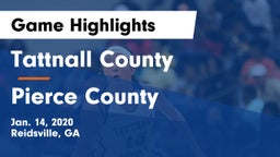 Tattnall County  vs Pierce County  Game Highlights - Jan. 14, 2020