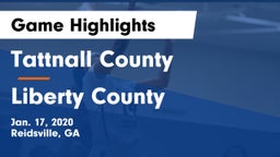 Tattnall County  vs Liberty County  Game Highlights - Jan. 17, 2020