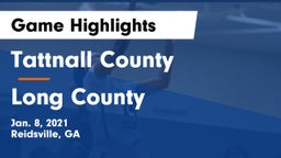 Tattnall County  vs Long County  Game Highlights - Jan. 8, 2021