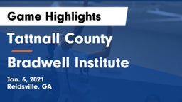 Tattnall County  vs Bradwell Institute Game Highlights - Jan. 6, 2021