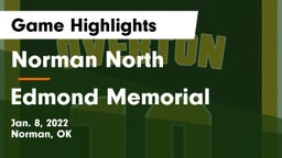 Norman North  vs Edmond Memorial  Game Highlights - Jan. 8, 2022