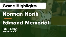 Norman North  vs Edmond Memorial  Game Highlights - Feb. 11, 2021