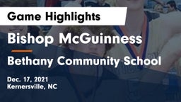Bishop McGuinness  vs Bethany Community School Game Highlights - Dec. 17, 2021