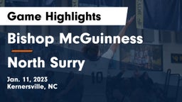 Bishop McGuinness  vs North Surry  Game Highlights - Jan. 11, 2023