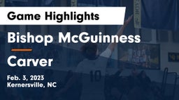 Bishop McGuinness  vs Carver  Game Highlights - Feb. 3, 2023