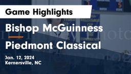 Bishop McGuinness  vs Piedmont Classical Game Highlights - Jan. 12, 2024