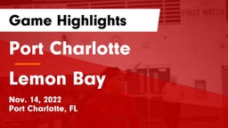 Port Charlotte  vs Lemon Bay  Game Highlights - Nov. 14, 2022