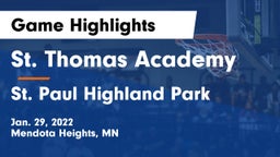 St. Thomas Academy   vs St. Paul Highland Park  Game Highlights - Jan. 29, 2022