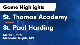 St. Thomas Academy   vs St. Paul Harding  Game Highlights - March 8, 2023