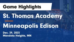 St. Thomas Academy   vs Minneapolis Edison  Game Highlights - Dec. 29, 2023