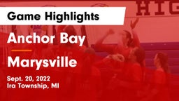 Anchor Bay  vs Marysville  Game Highlights - Sept. 20, 2022