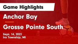 Anchor Bay  vs Grosse Pointe South  Game Highlights - Sept. 14, 2022