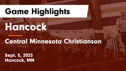 Hancock  vs Central Minnesota Christianson  Game Highlights - Sept. 5, 2023