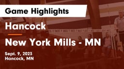 Hancock  vs New York Mills  - MN Game Highlights - Sept. 9, 2023