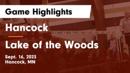 Hancock  vs Lake of the Woods  Game Highlights - Sept. 16, 2023