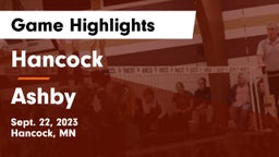 Hancock  vs Ashby  Game Highlights - Sept. 22, 2023
