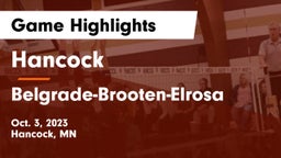 Hancock  vs Belgrade-Brooten-Elrosa  Game Highlights - Oct. 3, 2023