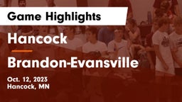 Hancock  vs Brandon-Evansville  Game Highlights - Oct. 12, 2023