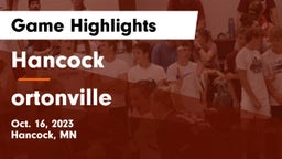 Hancock  vs ortonville Game Highlights - Oct. 16, 2023