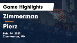 Zimmerman  vs Pierz  Game Highlights - Feb. 24, 2023