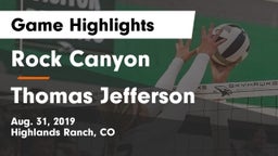 Rock Canyon  vs Thomas Jefferson  Game Highlights - Aug. 31, 2019