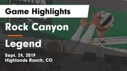 Rock Canyon  vs Legend  Game Highlights - Sept. 24, 2019