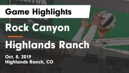 Rock Canyon  vs Highlands Ranch  Game Highlights - Oct. 8, 2019