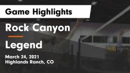 Rock Canyon  vs Legend  Game Highlights - March 24, 2021