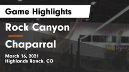 Rock Canyon  vs Chaparral  Game Highlights - March 16, 2021