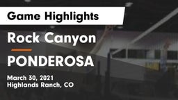 Rock Canyon  vs PONDEROSA  Game Highlights - March 30, 2021