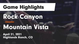 Rock Canyon  vs Mountain Vista  Game Highlights - April 21, 2021