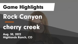Rock Canyon  vs cherry creek Game Highlights - Aug. 30, 2022