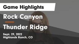 Rock Canyon  vs Thunder Ridge Game Highlights - Sept. 29, 2022