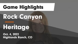 Rock Canyon  vs Heritage  Game Highlights - Oct. 4, 2022