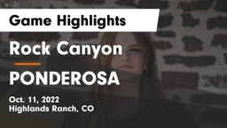 Rock Canyon  vs PONDEROSA  Game Highlights - Oct. 11, 2022
