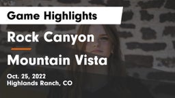 Rock Canyon  vs Mountain Vista  Game Highlights - Oct. 25, 2022