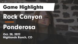 Rock Canyon  vs Ponderosa  Game Highlights - Oct. 28, 2022