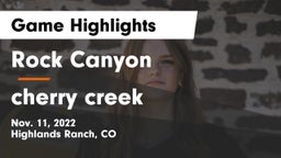Rock Canyon  vs cherry creek Game Highlights - Nov. 11, 2022