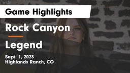 Rock Canyon  vs Legend Game Highlights - Sept. 1, 2023
