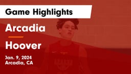 Arcadia  vs Hoover  Game Highlights - Jan. 9, 2024