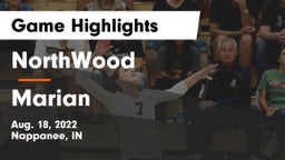 NorthWood  vs Marian  Game Highlights - Aug. 18, 2022