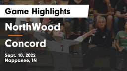 NorthWood  vs Concord  Game Highlights - Sept. 10, 2022