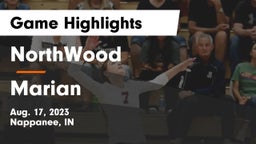 NorthWood  vs Marian  Game Highlights - Aug. 17, 2023